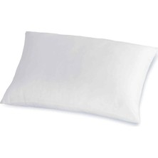 Misda Store Ikili Standart Düz Dış Kumaş: %100 Pamuk, Iç Dolgu: Silikon Yastık, Beyaz, 2 Adet 50X70 cm