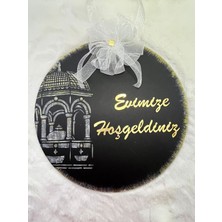 Özgürce Ahşap Kapı Süsü Çelenk 30X30 - Sıcak ve Davetkar Hoşgeldiniz Tasarımı