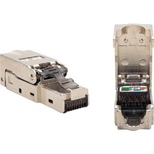 Pensesiz Kolay Bağlantılı Metal Cat6 Stp Jack Konnektör
