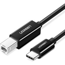 Lidyahan Store USB Type-C To USB B Yazıcı Kablosu 2 Metre Siyah