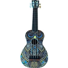 Hawaiian Hawiian U202-OWL 4 Telli Ukulele (Baykuş Desenli) | Eğitici Tasarım, Küçük Eller Için Ergonomik Boyut, Renkli Figürlü