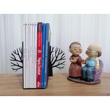 Lidyahan Store Dekoratif Hayat Ağacı Metal Kitap Tutucu 2’li Paket MK12S