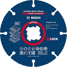 Misda Store 1x Expert Carbide Multi Wheel X-Lock Kesici Diskler (Sert Ahşap, Çivili Ahşap, Plastik, Alçıpan Panel, Ø 115 Mm, Aksesuar Küçük Avuç Taşlama Makinesi)