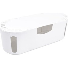 Misda Store Kablo Düzenleyici, Priz Koruyucu, Çoklu Priz Koruyucu Kutu Organizer (Beyaz)
