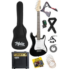 Lidyahan Store CEG-36BK 8-12 Yaş Çocuklar Için Amfili Full 3/4 36 Inç Elektro Gitar Seti White Black