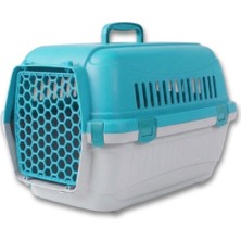 Alvera Collection Modern Tasarım Kedi ve Köpek Taşıma Kutusu Küçük Boy- Mavi