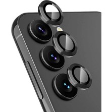 CetKing Kalitesi Bozmayan Kamera Lens Koruyucu Safir (Sapphire) (Siyah, S25 Plus)