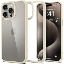 Misda Store iPhone 15 Pro ile Uyumlu Kılıf Ultra Hybrid Mute Beige - ACS06712