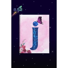 Sekizelliiki J Harfi Baskılı Spiralli Defter