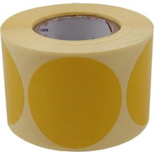 Lidyahan Store Renk Zemin Baskılı Kuşe Etiket 40MM Çapında 500 Adet 40MM Kuka Çapı (Sarı)