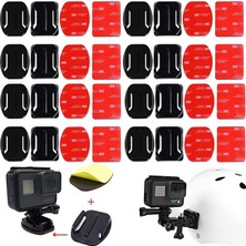 Lidyahan Store Adet Gopro Hero Yapışkan Pedler, Kask 3 M Yapışkan Tutucu, Düz Kavisli Yapışkan Ped, Gopro Herosession 4/3+/3/2/1 Aksiyon Kamerası ile Uyumlu, Kask Sabitlemesi Evrensel Standart Aksesuar