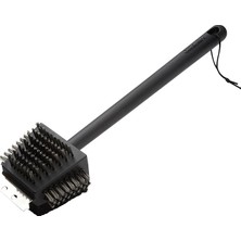 Lidyahan Store CCB-4125 4'ü 1 Arada Paslanmaz Çelik Tel Kıllı Izgara Temizleme Fırçası - Scour Pad - Izgara Kazıyıcı - 33 cm Sap Uzunluğu