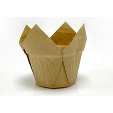 CetKing Kalın Lale Kapsül Kraft Muffin Kek Kalıbı, Içi Yağlı Kağıt Tulip, Safari Konsept, Cupcake Kağıdı Doğum Günü Parti Dekorasyonu Için