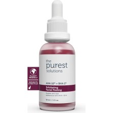 Leaf Shop Purest Solutions, Aha & Bha Canlandırıcı & Cilt Tonu Eşitleyici Kırmızı Peeling Cilt Bakım Serumu 30 ml (Aha 10% + Bha 2%)