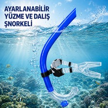 Multizone Profesyonel Yüzme Dalış Deniz Havuz Şnorkeli Ayarlanabilir Başlık Nefes Borusu Su Sporları