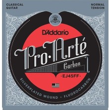 D'addario EJ45FF Pro-Arte Carbon Klasik Gitar Tel Seti (Takım Tel) | Normal Tansiyon, Karbon Fiber Alaşım, Parlak ve Net Ton
