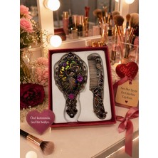 Özgürce Şık Ayna ve Tarak Hediyelik Seti, Özel Tasarım Dekoratif Hediye Kutusu