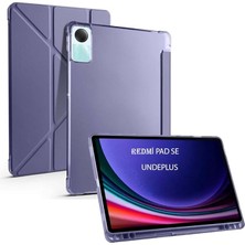 Leaf Shop Pad Se 11INÇ ile Uyumlu Kılıf Kalem Bölmeli Trifolding Case Mor