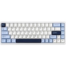 Leaf Shop AK680 Max He Kablolu Manyetik Switch Klavye - 8000Hz - 0.125MS (AK680 Max He - Lacivert Beyaz)