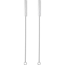 Lidyahan Store 2 Içme Saman Temizleme Fırçası Uzun - Paslanmaz Çelik Içecek Pipetleri Için Kıl Temizleyici Cam Yıkama Için Ağır Hizmet Fırçaları Silikon Metal Pipetler Çaydanlık Bacalı Mini Mikro Şişe