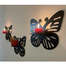 Özgürce 3'lü Siyah Ahşap Raf Seti, 30X26 Cm, Modern ve Şık Tasarım