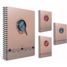 Taıka Notes Spiralli Sert Kapak Defter 17X24 120 Yaprak Kareli