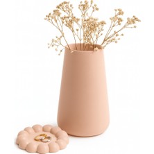 Özgürce Şık ve Modern Minimal Dekoratif Vazo ile Organizer Tabak Seti