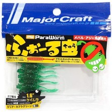 Misda Store Craft Paraworm Pw-Fall 1.6" #068 Clear Kabura Green