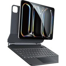 Leaf Shop iPad Pro 11 (2024) ile Uyumlu Touchpad Case Magic Keyboard Folio Utra Slim Klavyeli Tablet Kılıfı KB30 (Ipad Pro 11 (2024) - KB30)