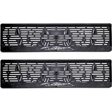 Ronanna K.atatürk Imzalı Plastik Plakalık Plaka Altlığı Çıtalı 2&AMP;#39LI Beyaz