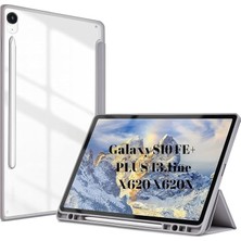 Lidyahan Store Galaxy Tab S10 Fe+ Plus ile Uyumlu Kılıf Grafiti Şeffaf Kalem Bölmeli(12.4inç Değildir) Gri