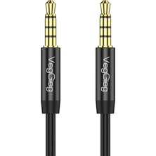 CetKing Jack Trrs Hi-Fi Örgülü Aux Mikrofon ve Ses Kablosu 3 Metre