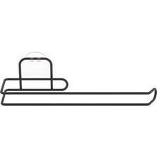 Misda Store Home Yapışkanlı Metal Kağıt Havluluk & Wc Kağıtlığı – Deliksiz, Mat Siyah, Paslanmaz Çelik, Duvara Monte, Şık ve Dayanıklı, Mutfak ve Banyo Için Pratik Kullanım (Havlu Kağıtlığı)