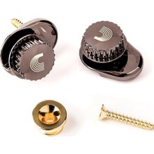Planet Waves Pw-Sls-03 Elliptical Gitar Askı Kilidi (Strap Lock) Seti | Altın (Gold) Renk, Güvenli Kilitleme Sistemi, Kolay Montaj