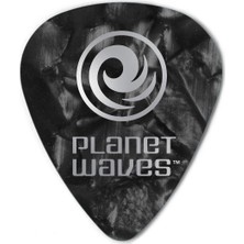 Planet Waves 1cbkp4-10 Black Pearl Selüloit Medium Pena (10'lu Paket) | Siyah Inci Görünüm, Orta Kalınlık, Klasik Standart Tasarım
