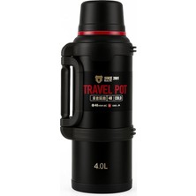 Lidyahan Store Litre Paslanmaz Çelik Siyah Seyahat Termosu – 48 Saat Sıcak & Soğuk Tutma, Dayanıklı ve Şık Tasarım