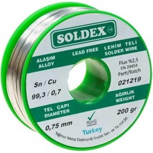 Leaf Shop 0.75 mm 200 G Kurşunsuz Lehim Teli (%99,3 Sn /%0,7 Cu)