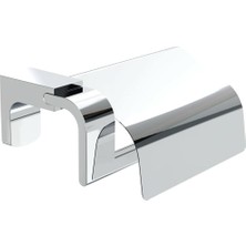 Misda Store Banyo F1 Model Paslanmaz Krom Kapaklı Tuvalet Kağıdı Askısı, Tuvalet Kağıdı Tutacağı, Tuvalet Kağıtlığı 5 Yıl Garantili