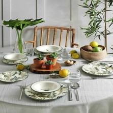 CetKing Pierre Cardin Porselen Sage Yemek Takımı Çok Renkli 6 Kişilik