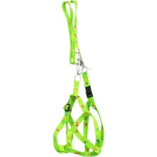 Alvera Collection Kedi Köpek Göğüs Tasması Neon Yeşili