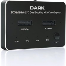 Lidyahan Store M.2 Nvme & Sata SSD Klon Destekli Disk Istasyonu (DK-AC-DSDM2C)