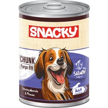Snacky Parça Etli Somonlu Yetişkin Köpek Konservesi (Salmon In Gravy)