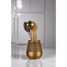 Özgürce Şık Dik Kaşıklık, Altın Eskitme Renk, Modern ve Dekoratif Tasarım