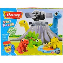 Alvera Collection ERN-568 Heroes 3D Di̇nozor Oyun Hamur Seti̇