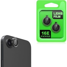 Lidyahan Store 16E Kamera Lens Koruyucu Temperli Cam Siyah
