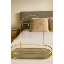 Özgürce Şık Oval 4 Kancalı Gold Takı Tutucu, Zarif ve Fonksiyonel Tasarım