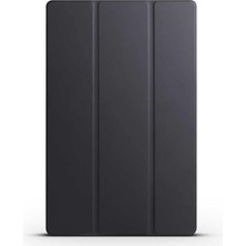 Misda Store Galaxy Tab S10 Plus ile Uyumlu Arkası Transparan Standlı Katlanabilir Tablet Kılıf Siyah