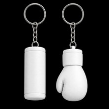 Hayke Mini Boks Torbası ve Eldiven Anahtarlık Seti 2’li Spor Temalı Boxing Keychain