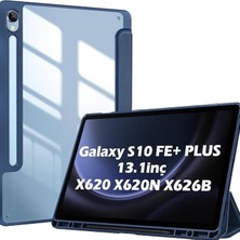 Samsung Galaxy Tab S10 Fe+ Plus 13.1inç ile Uyumlu Kılıf Grafiti Şeffaf Kalem Bölmeli X620 X626 Lacivert