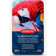 Derwent : Chromaflow : Kuru Boya Kalem Seti : 24 Renk (Metal Kutu)